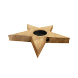 JoJo Living Teakhouten waxinelichthouder Lilin JoJo Living Teakhouten waxinelichthouder Lilin