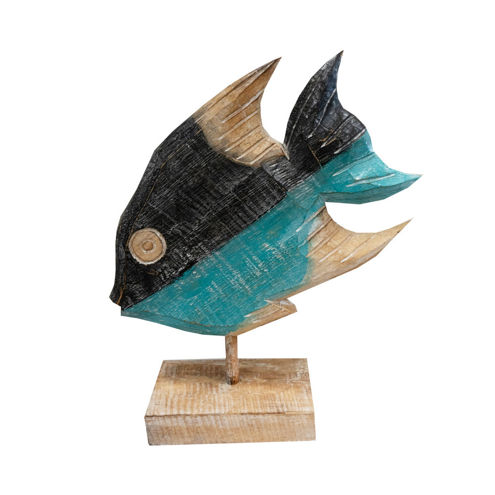 JoJo Living Houten Vis op voet | Model 1 JoJo Living Houten Vis op voet | Model 1