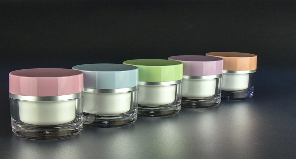 Pastel kleuren deksel Luxe cosmetica pot