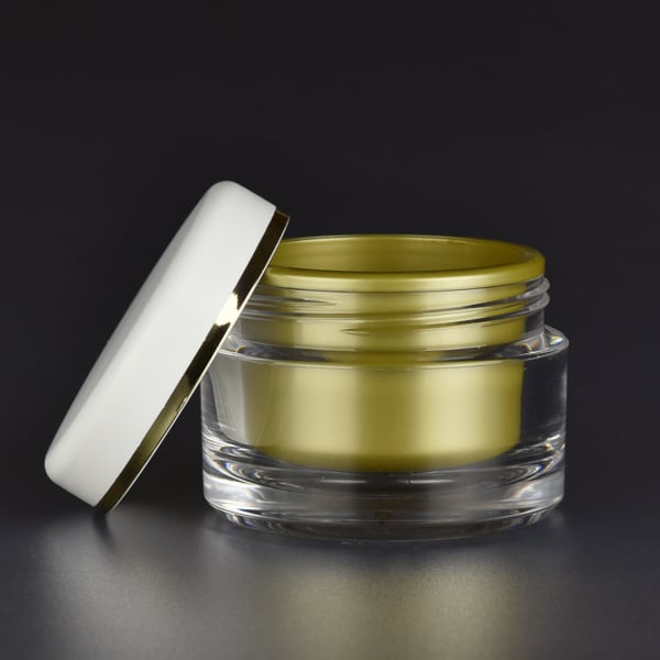 gold coloured cosmetic jar - The Jarfactory