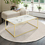 NieuweMeubels.com Salontafel Chris - Wit marmer / Goud