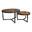 PTMD Danyon houten koffietafel set van twee