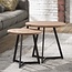 Cheers Living Bijzettafel set/2 rond/verbonden driepoot