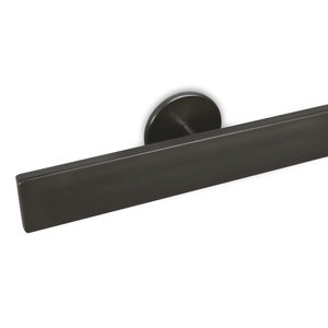 Trapleuning gunmetal - rechthoekig (40x10 mm) - met houders type 5