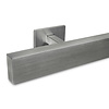 RVS trapleuning - rechthoekig (40x20 mm) - met leuninghouders type 16 - op maat - geborsteld RVS 304