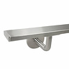 RVS trapleuning - rechthoekig (40x10 mm) - met leuninghouders type 3 - op maat - geborsteld RVS 304