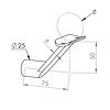 Trapleuning zwart - rond - met leuninghouders type 7 - op maat - zwarte poedercoating - RAL 9005