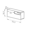 RVS leuninghouder - type 13 - recht - voor een 40x10 mm trapleuning - voor buiten - geborsteld RVS 316