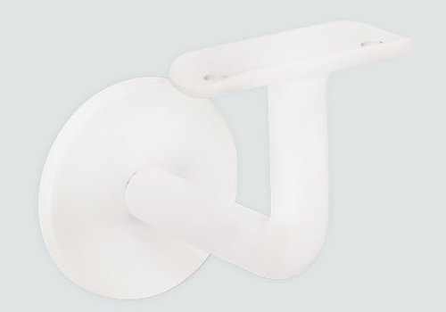 5x Witte Roestvrij Stalen Leuninghouders 60x80mm - Stevige Trapleuning Bevestiging Met Schroeven & Pluggen