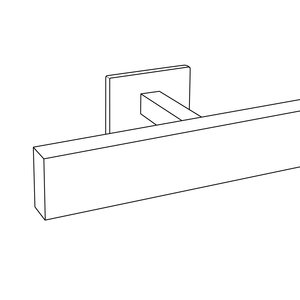 Trapleuning - RAL kleur naar wens - rechthoekig (40x15 mm) - met houders type 16