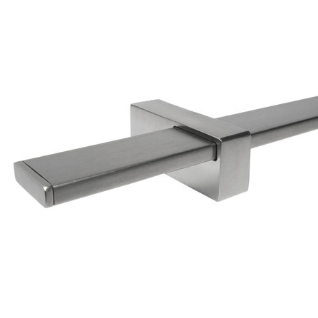 RVS trapleuning - rechthoekig (40x10 mm) - met leuninghouders type 13 - op maat - geborsteld RVS 304