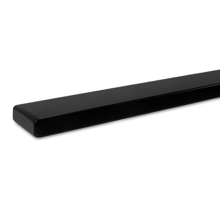 Trapleuning zwart - rechthoekig (40x10 mm) - op maat - zwarte poedercoating - RAL 9005