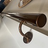 Trapleuning brons / koper - rond - met leuninghouders type 2 - op maat - (oud) messing / goud look poedercoating