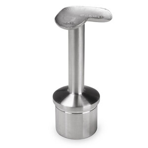 RVS railingsteun - 90 graden - rond (42,4 mm) RVS railingsteun - 90 graden - rond (42,4 mm)