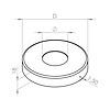 RVS vloerflens kapje - rond (42,4 mm)
