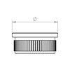 RVS einddop - vlak - rond (42,4 mm)