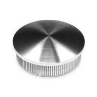 RVS einddop - bolling - rond (33,7 mm)