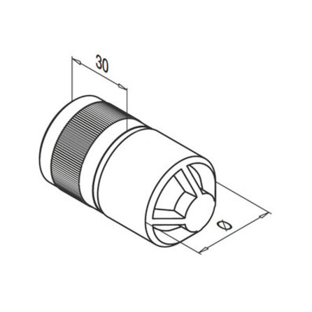 RVS koppelstuk - Type 2 - rond (42,4 mm)