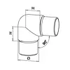 RVS bocht - Type 1 - 90 graden - rond (48,3 mm)