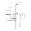 RVS trapleuning - rechthoekig (40x20 mm) - met leuninghouders type 7 luxe - op maat - geborsteld RVS 304