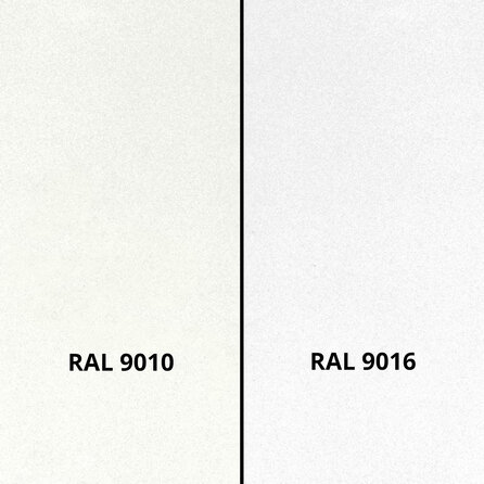 Trapleuning wit - rechthoekig (50x20 mm) - op maat - witte poedercoating - RAL 9010 of 9016