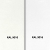 Trapleuning wit - rechthoekig (50x10 mm) - met leuninghouders type 5 - op maat - witte poedercoating - RAL 9010 of 9016