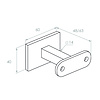 Trapleuning wit - rechthoekig (50x10 mm) - met leuninghouders type 16 - op maat - witte poedercoating - RAL 9010 of 9016