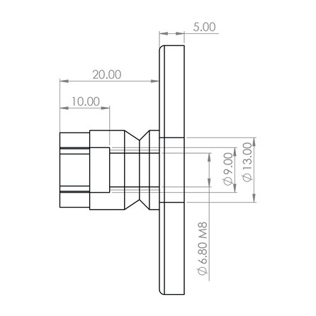 Leuninghouder antraciet - type 7 luxe - rond - voor een ronde trapleuning - donkergrijze poedercoating - RAL 7016 of 7021 - Copy