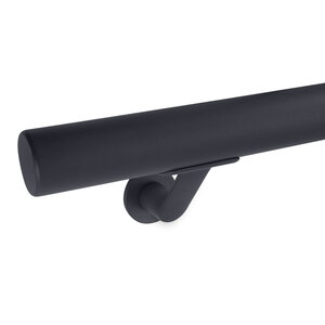 Trapleuning antraciet - rond - met houders type 7 luxe
