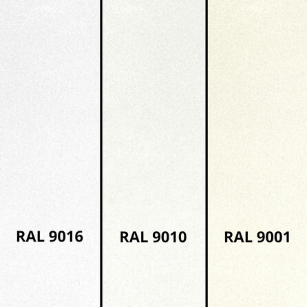 Trapleuning wit - rond - met leuninghouders type 1 - op maat - voor buiten - witte poedercoating - RAL 9016, 9010 of 9001