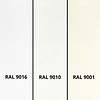 Trapleuning wit - rond smal - op maat - witte poedercoating - RAL 9016, 9010 of 9001