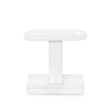 Trapleuning wit - rechthoekig (50x10 mm) - met leuninghouders type 16 - op maat - witte poedercoating - RAL 9016, 9010 of 9001