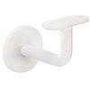 Trapleuning wit - rechthoekig (50x20 mm) - met leuninghouders type 3 - op maat - witte poedercoating - RAL 9016, 9010 of 9001