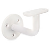 Trapleuning wit - rechthoekig (50x20 mm) - met leuninghouders type 1 - op maat - witte poedercoating - RAL 9016, 9010 of 9001