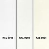 Trapleuning wit - rechthoekig (40x20 mm) - met leuninghouders type 10 - op maat - witte poedercoating - RAL 9016, 9010 of 9001