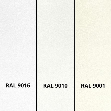 Trapleuning wit - rechthoekig (40x20 mm) - met leuninghouders type 10 - op maat - witte poedercoating - RAL 9016, 9010 of 9001