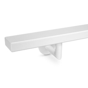Trapleuning wit - rechthoekig (50x20 mm) - met houders type 3 luxe