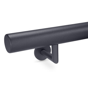 Trapleuning antraciet - rond - met houders type 3 luxe