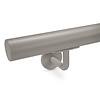 Trapleuning grijs - rond - met leuninghouders type 3 - op maat - grijze poedercoating - RAL 7030, 7044, 1019 of 9002