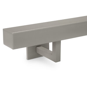 Trapleuning grijs - vierkant (40x40 mm) - met houders type 11