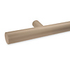 Trapleuning grijs - rond smal - met leuninghouders type 14 - op maat - grijze poedercoating - RAL 7030, 7044, 1019 of 9002