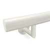 Trapleuning grijs - rond - met leuninghouders type 3 luxe - op maat - grijze poedercoating - RAL 7030, 7044, 1019 of 9002