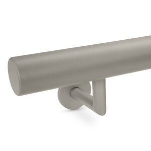 Trapleuning grijs - rond - met houders type 3 luxe