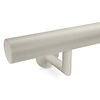 Trapleuning grijs - rond - met leuninghouders type 3 luxe - op maat - grijze poedercoating - RAL 7030, 7044, 1019 of 9002