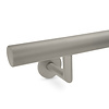 Trapleuning grijs - rond smal - met leuninghouders type 3 luxe - op maat - grijze poedercoating - RAL 7030, 7044, 1019 of 9002