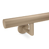 Trapleuning grijs - rond smal - met leuninghouders type 3 luxe - op maat - grijze poedercoating - RAL 7030, 7044, 1019 of 9002