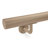 Trapleuning grijs - rond - met leuninghouders type 3 - op maat - grijze poedercoating - RAL 7030, 7044, 1019 of 9002