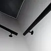 Leuninghouder zwart - type 4 - rond - voor een ronde trapleuning - zwarte poedercoating - RAL 9005