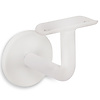 Leuninghouder wit - type 3 - rond - voor een ronde trapleuning - witte poedercoating - RAL 9016, 9010 of 9001