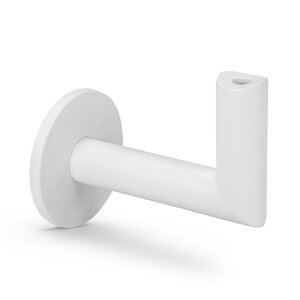 Leuninghouder wit - type 3 luxe - rond